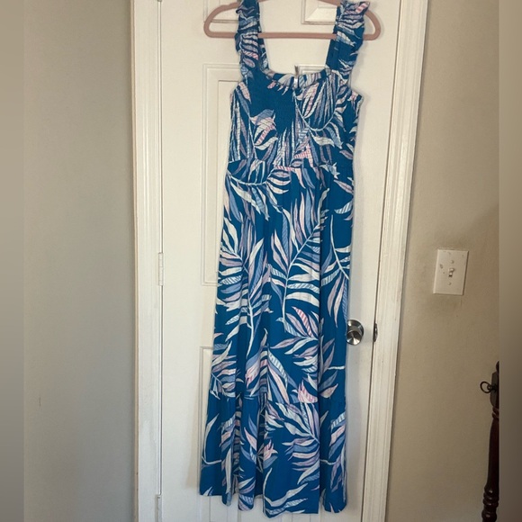 *NWT* SOFT JERSEY - Smocked Flutter Sleeve Maxi Bra Dress - Picture 4 of 5